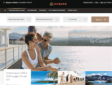 Tablet Screenshot of cunard.com